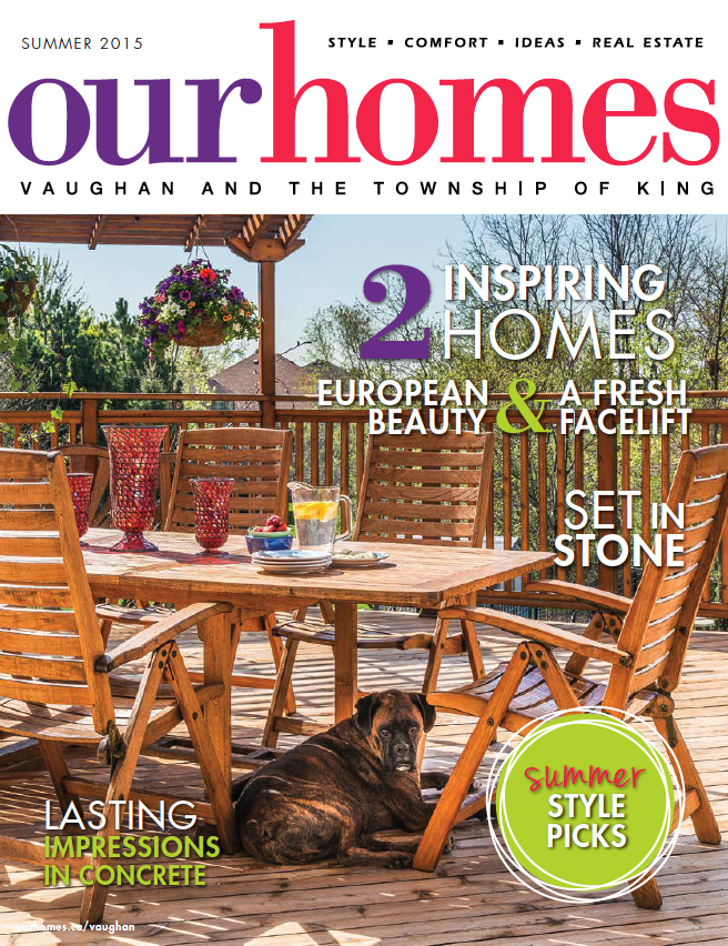 Interstone Marble & Granite Inc. mentioned in Our Homes Summer 2015 edition!