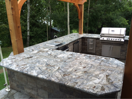 “Arara Blue” 3cm Granite For An Outdoor Kitchen 1235 “arara blue” 3cm granite for an outdoor kitchen